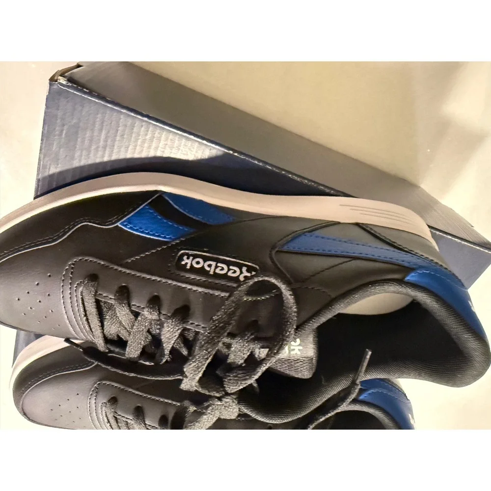 Reebok Court Advance Sneakers Mens Size 10 Black Blue Tennis Shoes 100069447